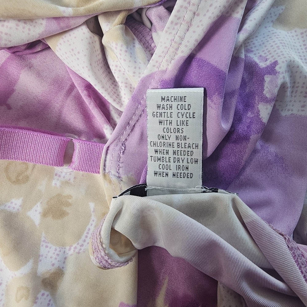 Vintage M Purple Floral Maxi Slip Dress Y2K Fairy Empire Waist Chemise Boho NWT - Picture 7 of 9